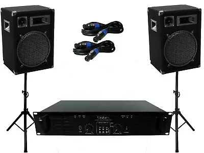 Kaufen 1680Watt Sound Anlage Musikanlage Verstärker Lautsprecher Kabel USB Bluetooth • 549€