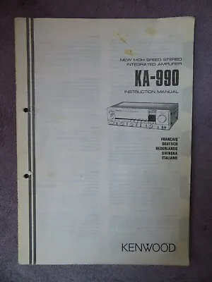 Kaufen Bedienungsanleitung/User Manual Kenwood KA-990 • 8€