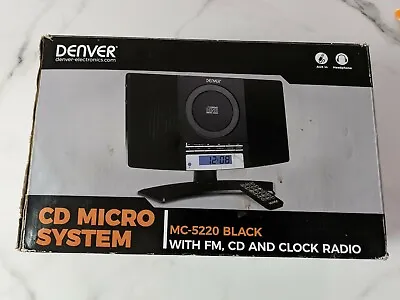 Kaufen Denver MC-5220 Stereoanlage AUX, CD, UKW, Wandmontage Alarmfunktion Schwarz Tu • 39.99€
