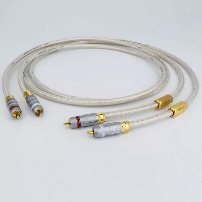 Kaufen QED 6N OCC Versilbert HiFi Cinch Kabel Subwoofer Audio Signatur Signal Kabel • 20.23€