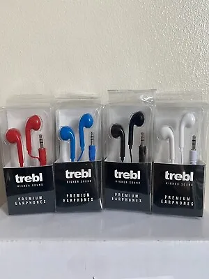 Kaufen 4 X Trebl Premium Ohrhörer Multi Geräte Kompatibilität Weiß Schwarz Rot Blau • 11.33€