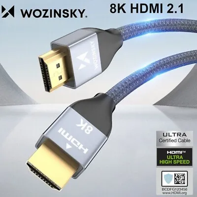 Kaufen Kabel HDMI 2.1 8K 60 Hz 48 Gbps / 4K 120 Hz / 2K 144 Hz 2 M Wozinsky • 13.99€