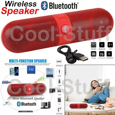 Kaufen Tragbarer Drahtloser Bluetooth Lautsprecher Wasserdicht Stereo Bass Laut USB AUX MP3 UK • 13.40€