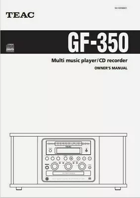 Kaufen Teac - GF-350 - Hifi Musik Stereoanlage - Bedienungsanleitung - BENUTZERHANDBUCH  • 8.30€