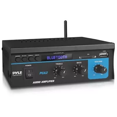 Kaufen Pyle-Home PCA2 Bluetooth Audio Verstärker - Kompakt Mini Blau 2 X 40 W • 42.17€