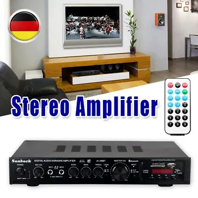 Kaufen 2000W Verstärker Stereo Amplifier HIFI Digital Bluetooth FM USB Vollverstärker • 68.19€