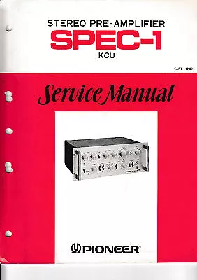 Kaufen Service Manual-Anleitung Für Pioneer Spec-1  • 17€