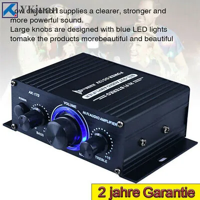 Kaufen 400W 12V Hifi Power Verstärker Stereo Hause Auto BASS Audio Amp Musik Player DE • 15.90€