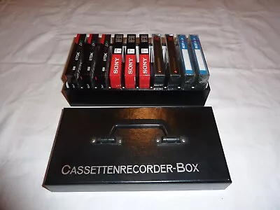 Kaufen 10 CASSETTEN / OVP BLANK SEALED  + CASSETTENRECORDER - BOX -  Für 10 MC's • 39.95€