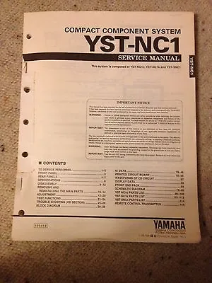 Kaufen Yamaha Service Manual,Mini Anlagen, Alle Typen !, YST-NC1, CC-5, Etc. • 14.90€