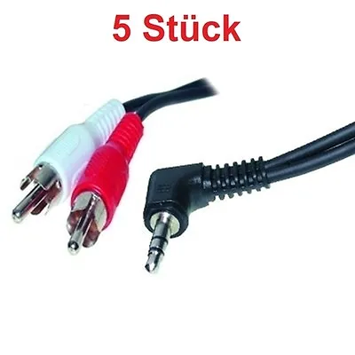 Kaufen 1,5m Chinch Kabel Adapter 2x Cinch AUX Auf 3,5mm Klinke Kopfhörer Winkel Stecker • 13.29€