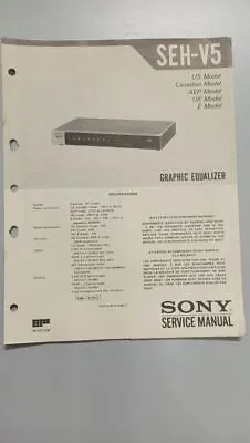 Kaufen Service Manual Sony Graphic Equalizer  SEH-V5 • 14€