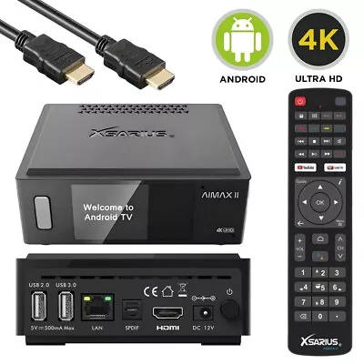 Kaufen Xsarius AIMAX 2 UHD 4K AndroidTV 11 IP-Receiver Mit 1.77  TFT LCD Farb-Display • 139€