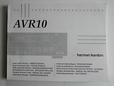 Kaufen Bedienungsanleitung - Harmann/kardon AVR 10 - Audio Und Video Receiver, Original • 17.95€