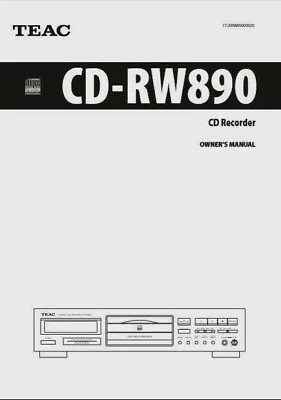 Kaufen Teac CD-RW890 - CD-Player/Recorder - Bedienungsanleitung - BENUTZERHANDBUCH  • 8.22€
