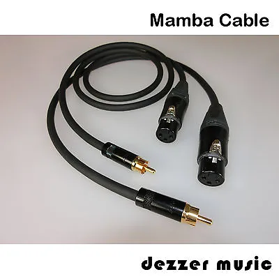 Kaufen 2x 1m Adapterkabel DYNAMIC /Mamba Cable/XLR Cinch Female...Kauf Nur 1x-dafür TOP • 35.90€