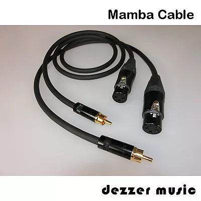 Kaufen 2x 3m Adapterkabel DYNAMIC /Mamba Cable/XLR Cinch Female...Kauf Nur 1x-dafür TOP • 39.90€