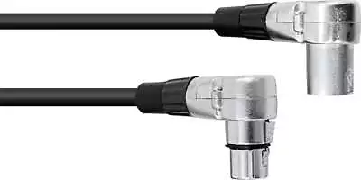 Kaufen Omnitronic XLR Kabel 3pol 1,5m 90° Sw Audiokabel XLR-Winkelverbindern Schwarz • 15.20€
