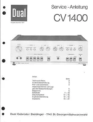 Kaufen Dual Service Manual Für CV 1400  Copy • 11.50€