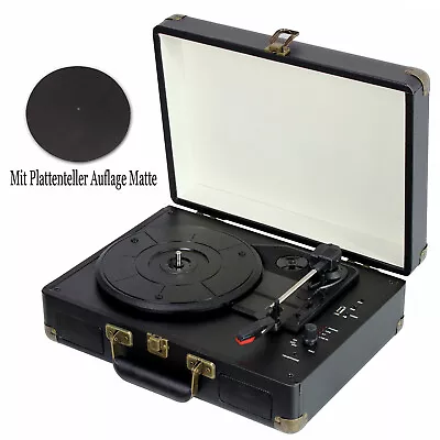 Kaufen Koffer Plattenspieler Lautsprecher 3-Gang Bluetooth Schallplatten Spieler Vinyl • 57.43€
