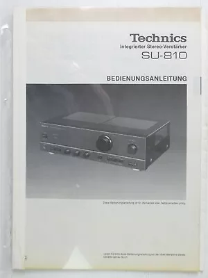 Kaufen Technics Stereo Verstärker SU-810 Bedienungsanleitung H23261 • 9.90€