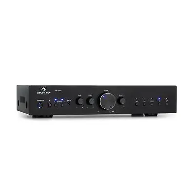 Kaufen HiFi-Verstärker Stereo 2-Kanal Amplifier 400W RMS Bluetooth USB MP3 Schwarz • 139.99€