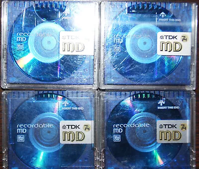 Kaufen 4x TDK MINI DISC - 74 MIN. - DIGITAL AUDIO RECORDABLE MD - GEBRAUCHT - BLUE • 9.99€