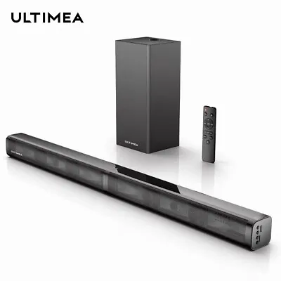 Kaufen ULTIMEA 2.1 CH Bluetooth 5.0 Soundbar Subwoofer TV Sound Heimkino Lautsprecher • 89.99€