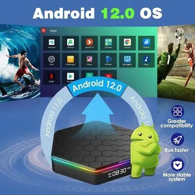 Kaufen Quad-Core HD Smart-TV-Box 6K HDMI Media Stream Player  Android 12.0 • 42.52€