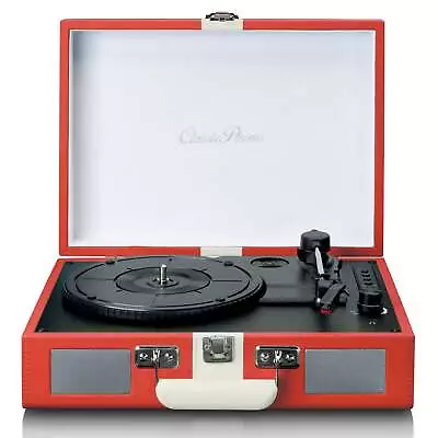 Kaufen Classic Phono TT-110RDWH - Plattenspieler Mit Bluetooth-Empfang - Rot/Weiß • 44.95€