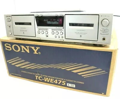Kaufen Sony TC-WE475 Doppelkassettendeck In Silber - VERPACKT ** GEWARTET ** • 186.71€
