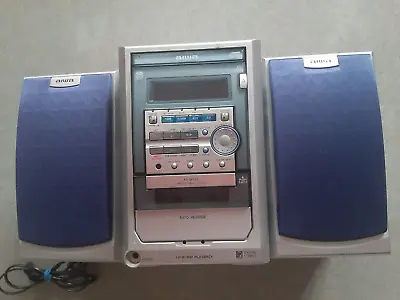 Kaufen Aiwa XR-M121 Micro Compact CD - Tuner - Kassette - Stereoanlage * Silber-blau * • 28€