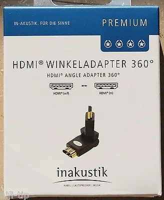 Kaufen Inakustik Premium HDMI Winkeladapter 360° Adapter 2x180° Premium M > W / 0045217 • 15.90€