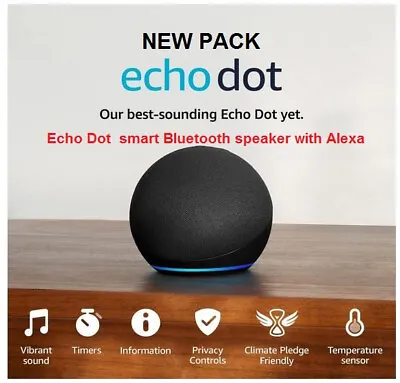 Kaufen Echo Dot (5. Generation, 2022 Release) Smart Bluetooth Lautsprecher Mit Alexa SCHWARZ • 59.40€