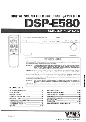 Kaufen Service Manual-Anleitung Für Yamaha DSP-E580  • 12.50€