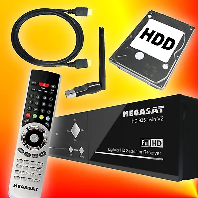 Kaufen Megasat HD 935 Twin-Tuner 1000GB Festplatte Sat Receiver W-LAN WiFi TV-Streaming • 179.90€