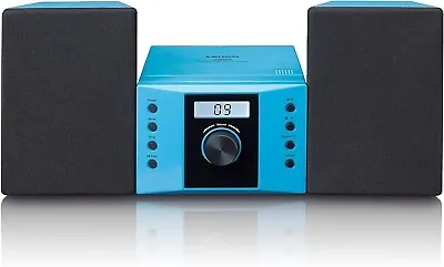 Kaufen LENCO Kinder Mini Stereoanlage Blau Micro Set CD FM Radio AUX-IN Sticker-Set • 50€