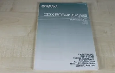 Kaufen Yamaha CDX-396 / CDX-496 / CDX-596 Bedienungsanleitung Mehrsprachig, Deutsch • 11€