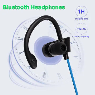 Kaufen Sport Wireless Bluetooth Kopfhörer Ohrhörer Ohrhaken Lauf Ohrhörer Alle Geräte • 3.52€