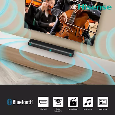 Kaufen Soundbar Subwoofer 2.1 Dolby Digital Equalizer Bluetooth USB  Hisense HS214 • 77.77€