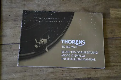 Kaufen Original Thorens Td-160 Mk2 Bedienungsanleitung • 23.32€