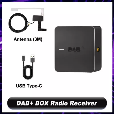 Kaufen Auto Car Digital DAB+Adapter Tuner Autoradio USB Receiver Antenna Type-C Android • 35.56€