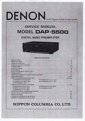 Kaufen Service Manual-Anleitung Für Denon DAP-5500  • 13.50€