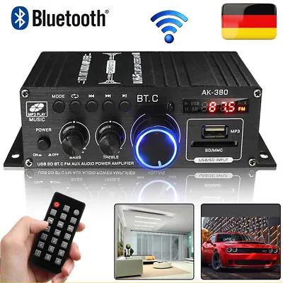 Kaufen 600W Bluetooth HIFI Verstärker Stereo Car Amplifier Vollverstärker Endstufe DE • 19.99€