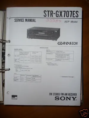 Kaufen Service Manual  Sony STR-GX707ES Receiver,ORIGINAL • 13.50€