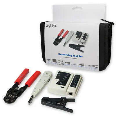 Kaufen Netzwerk Werkzeug Set Mit Tasche Abisolierwerkzeug Crimpzange Für Cat 7 /6 Kabel • 17.90€
