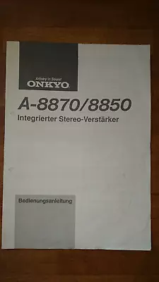 Kaufen Onkyo A-8870 / 8850 Bedienungsanleitung Operating Instuctions Manual • 2€