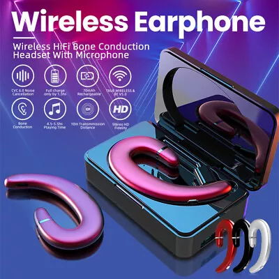 Kaufen Bluetooth 5.0 Kopfhörer Stereo HiFi Headsets Sport Gym Open-Ear Ohrhörer Ladebox • 15.46€