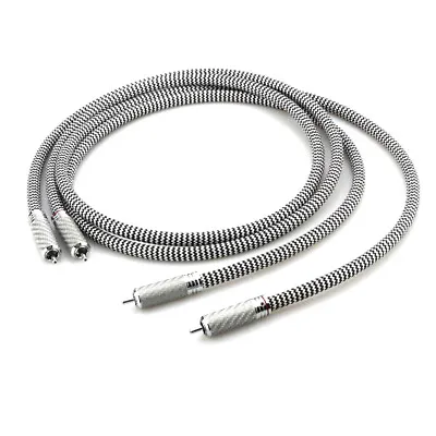 Kaufen 1Paar High End Versilbert Verstärker Kabel HI-FI Audio RCA Cable Cinch Kabel • 113.05€