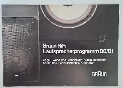 Kaufen Braun HiFi Lautsprecherprogramm 80/81 - Prospekt/ Poster • 20€